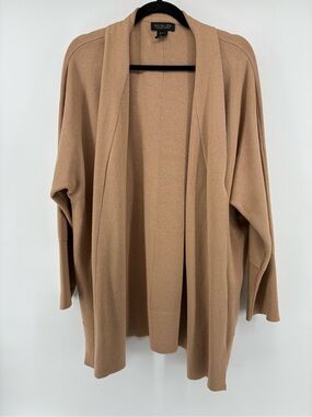 Rachel Zoe Women's Open-Front Camel Sweater Long Cardigan